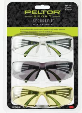 Peltor Sport Eye Wear 3pk SF400-P3PK-6-051141995090