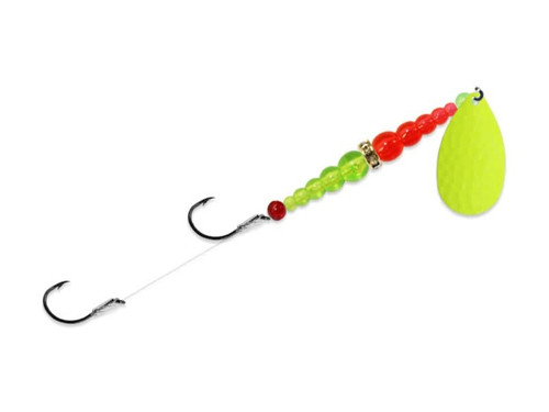 Mack's Lure Double Whammy Classic Original - Chartreuse/Orange/Chartreuse, 4