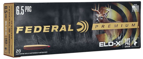 P65PRCELDX1 FEDERAL 6.5 PRC 143 GR ELD-X 20 RND/BX-604544689884