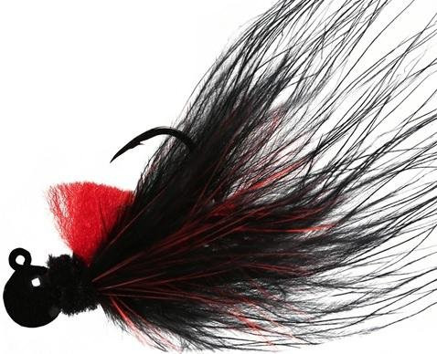 Aerojig Marabou 1/8OZ, Black/Fla