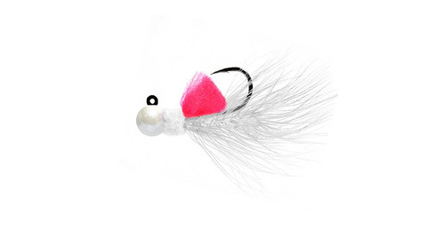 Aerojig Hackle 1/8OZ, White/Ceri