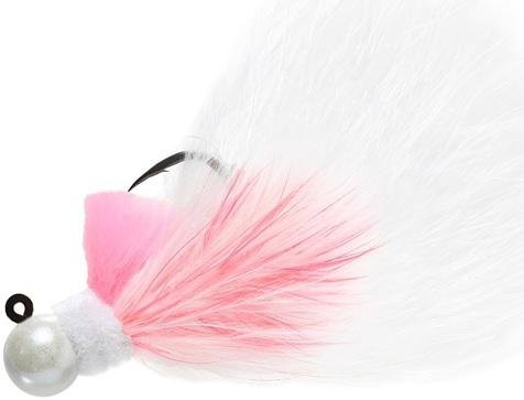 Aerojig Marabou 1/4OZ, White/Pin