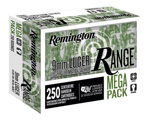R23965 REMINGTON 9MM LUGER 115 FMJ RANGE HANDGUN 2-047700239651