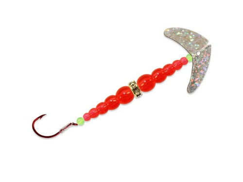 Mack's Lure Wedding Ring Pro - Silver Sparkle/Orange, 8
