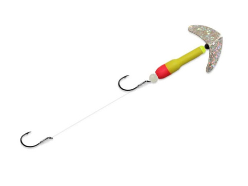 Mack's Lure Wally Pop Crawler - Silver Sparkle/Yellow/Pink, 2