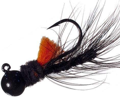 Aerojig Hackle 1/8OZ, Black/Oran