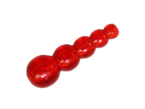 Mack's Lure Wedding Ring Tapered Beads - Ruby, 1 / 10-Pack