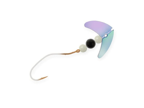 Mack's Lure Smile Blade Slow Death Pro - UV Glo Burst/Glow White/Black/Glow, 2