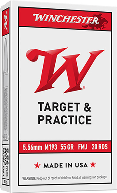 WINCHESTER T&P 5.56X45MM 55GR FMJ LEAD CORE WM193K-020892201880
