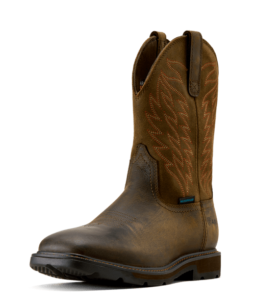 Groundbreaker Waterproof Wide Square Toe  Work Boot
