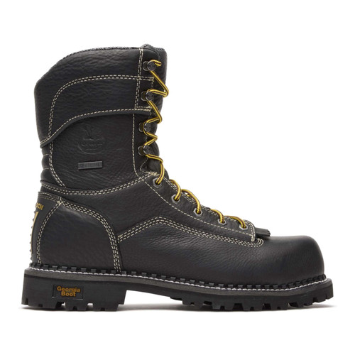 Georgia Boot AMP LT Logger Composite Toe Waterproof Work Boot - Black
