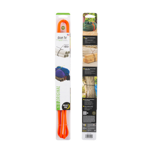 Nite Ize Gear Tie® Reusable Rubber Twist Tie™ - Bright Orange (GT64-31-R3)