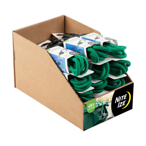 Nite Ize SlideLock® Carabiner Bungee 48 in. Dump Bin - 12PC - Green