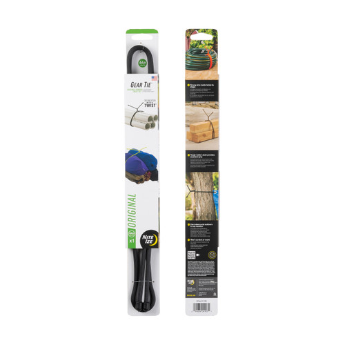 Nite Ize Gear Tie® Reusable Rubber Twist Tie™ - Black (GT64-01-R3)