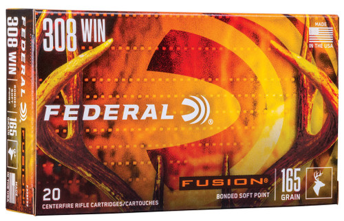 Federal Fusion Rifle, 308 Win, 165 Grain, Fusion Soft Point - 20 Rounds