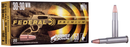 Federal HammerDown Rifle, 30-30 Win, 150 Grain, Bonded Soft Point - 20 Rounds