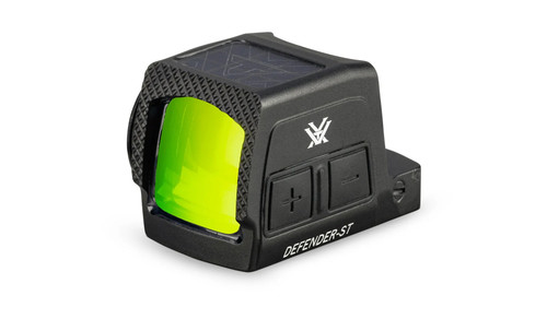 Vortex Defender-ST Enclosed Solar Micro Green Dot - Multi-Reticle, Black
