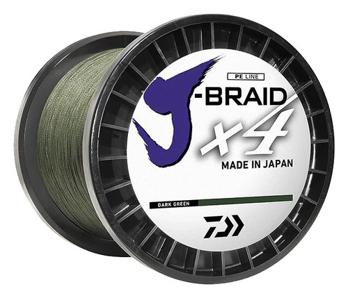Daiwa J-Braid x4 Braided Line - Dark Green - JB4U8-3000DG