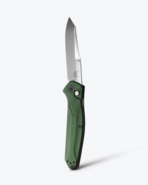 Benchmade Auto Osborne - Green Aluminum, Reverse Tanto