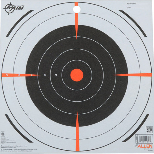 Allen Bullseye 12" Paper Shooting Targets - Black, 13-Pack