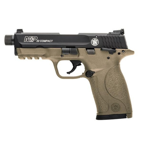 Smith & Wesson M&P22 Compact Cerakote Flat Dark Earth Threaded Barrel 22 LR - Item #10242