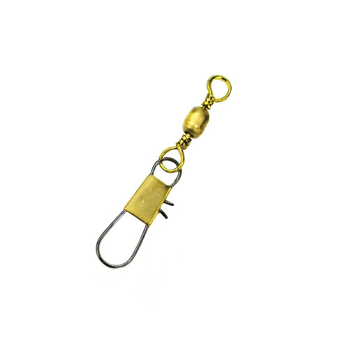 Eagle Claw Barrel Swivel with Interlock Snap - Brass, 3, Standard