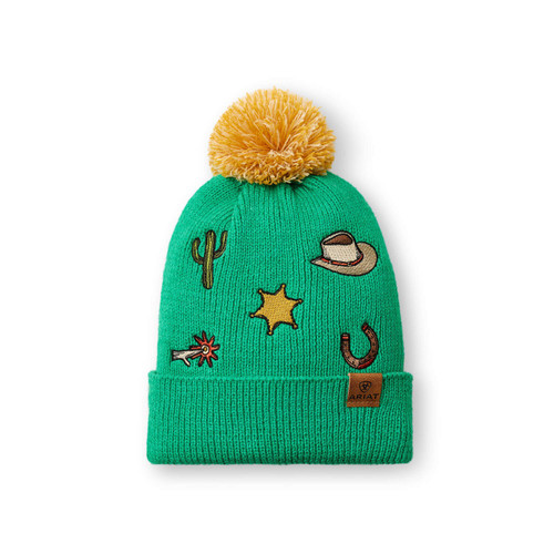 Ariat Kids' Arlo Beanie - Teal Patchwork