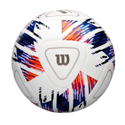 Wilson NCAA Vivido Replica Soccer Ball - White / Orange / Purple, 5, Deflated Bulk