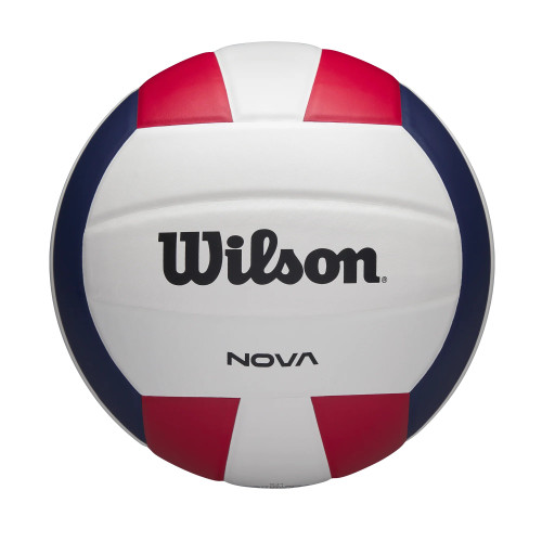 Wilson Nova Game Volleyball - Red / White / Navy, Official, Deflated Bulk