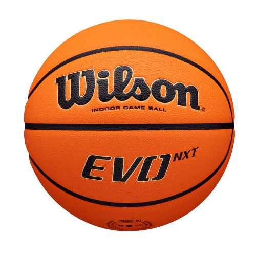Wilson NCAA Evo NXT Official Game Basketball - Black / Orange, 6, Deflated Bulk