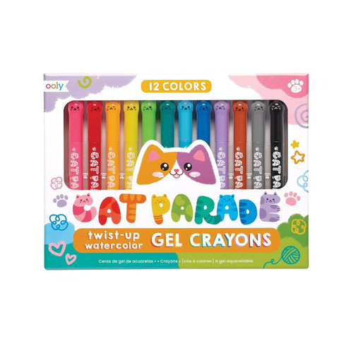 Ooly Cat Parade Twist-up Watercolor Gel Crayons - Set of 12