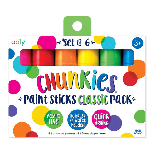 Ooly Chunkies Paint Sticks - Classic - Set of 6
