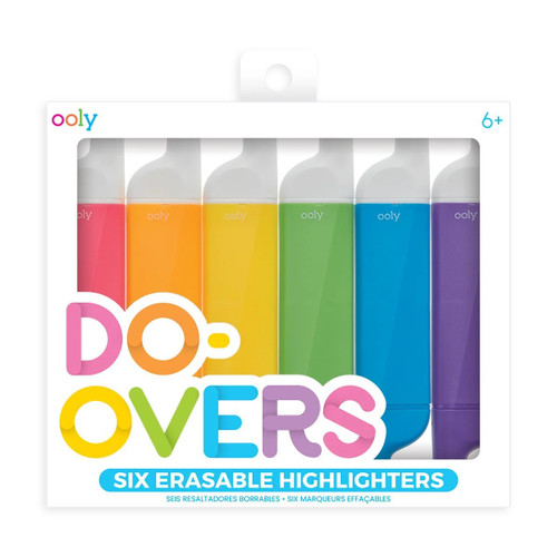Ooly Do-Overs Erasable Highlighters - Set of 6