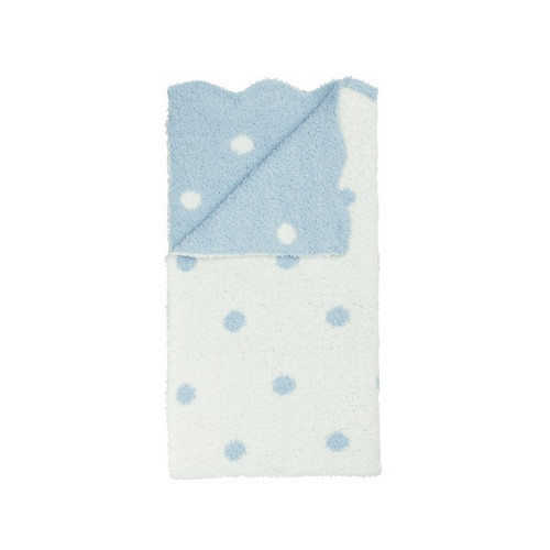 Mud Pie Blue Dot Chenille Blanket