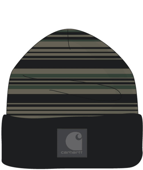 Carhartt Men's Striped Cuffed Beanie - Dusty Olive