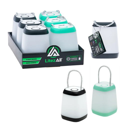 LitezAll Square Mini Lantern with Rope handle
