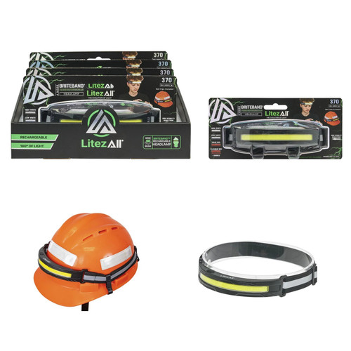 LitezAll Rechargeable Briteband Headlamp