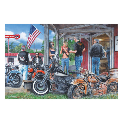 Rivers Edge Gifts LED Art 24in x 16in-Rusty Motorcycle