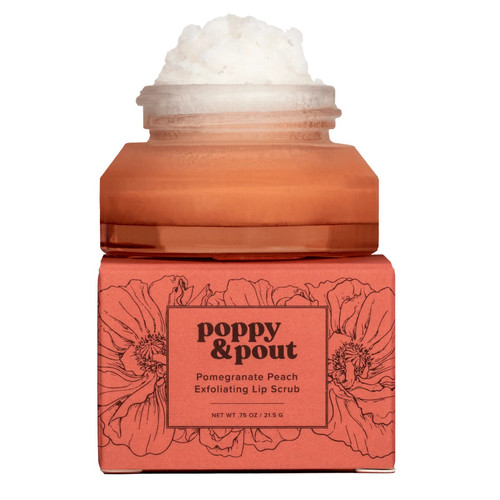 Poppy & Pout Lip Scrub, Original, Pomegranate Peach
