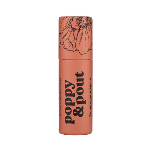 Poppy & Pout Lip Balm, Original, Pomegranate Peach