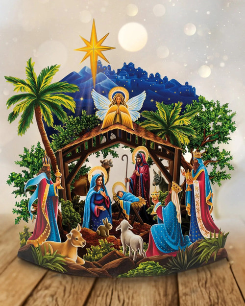 Fresh Cut Paper Starlit Nativity