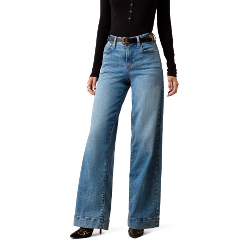 Ariat Women's High Rise Revel Vilma Ultrastretch Wide Leg Jeans - Palmdale