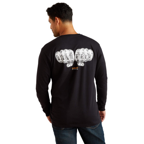 Ariat Men's Rebar Cotton Strong Bare Knuckle T-Shirt - Black