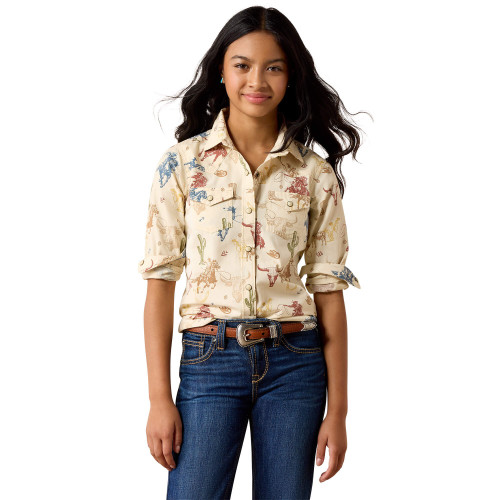 Ariat Men's Ranch Tale Western Snap Shirt - Desert Run Toile