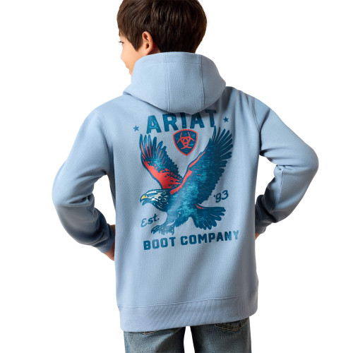 Ariat Men's Freedom Eagle Hoodie - Light Denim