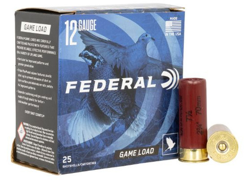 H121 7.5 FEDERAL 12GA 2-3/4" 3-1/4DE 1OZ 7.5 25 RN-029465025779