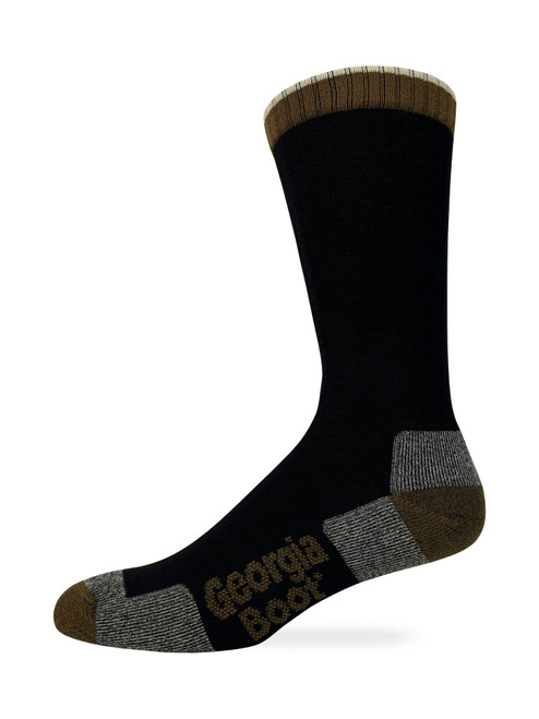 Georgia Boot Midweight Merino Wool Crew 1 Pair - Black