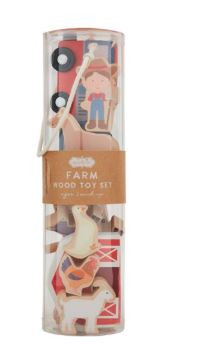 WOOD FARM TOY SET-718540905647