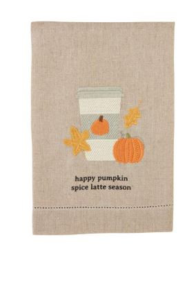 PUMPKIN SPICE HEM STITCH TOWEL-718540926031