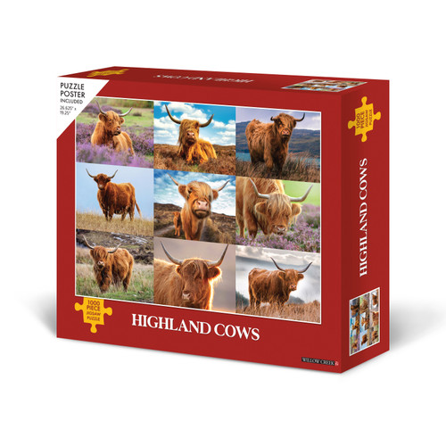 Willow Creek Press Highland Cows 1000-Piece Puzzle
